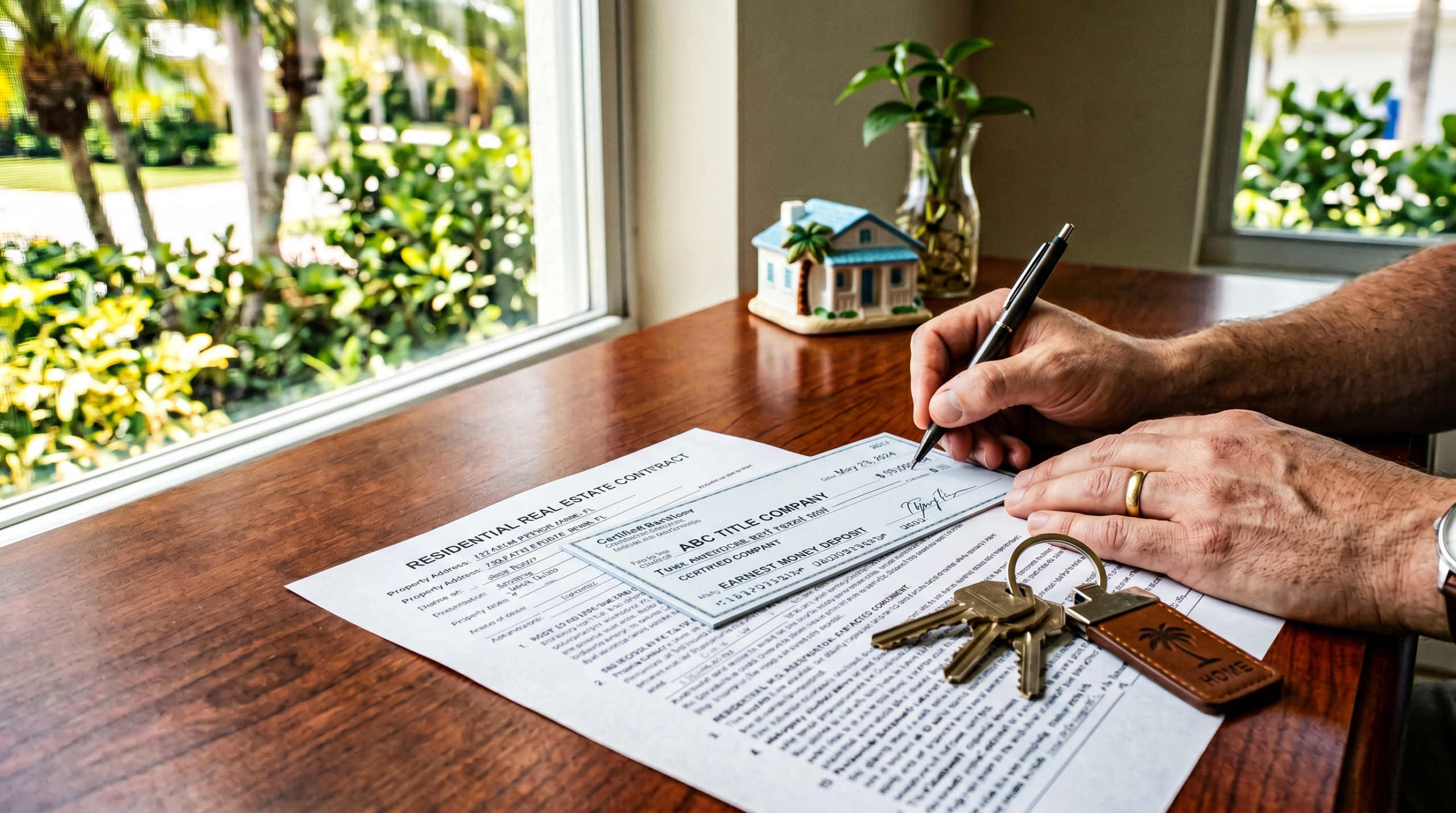 What are earnest money requirements in casey key?