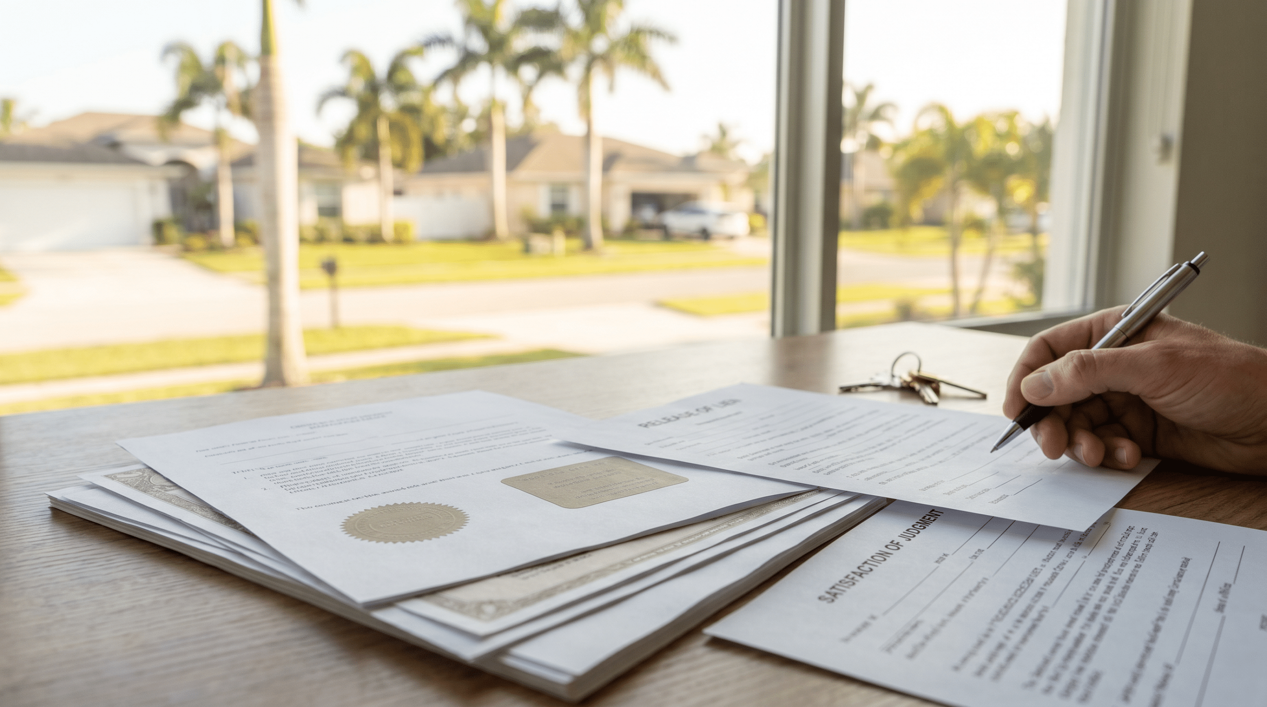How to handle liens when selling in manatee county?