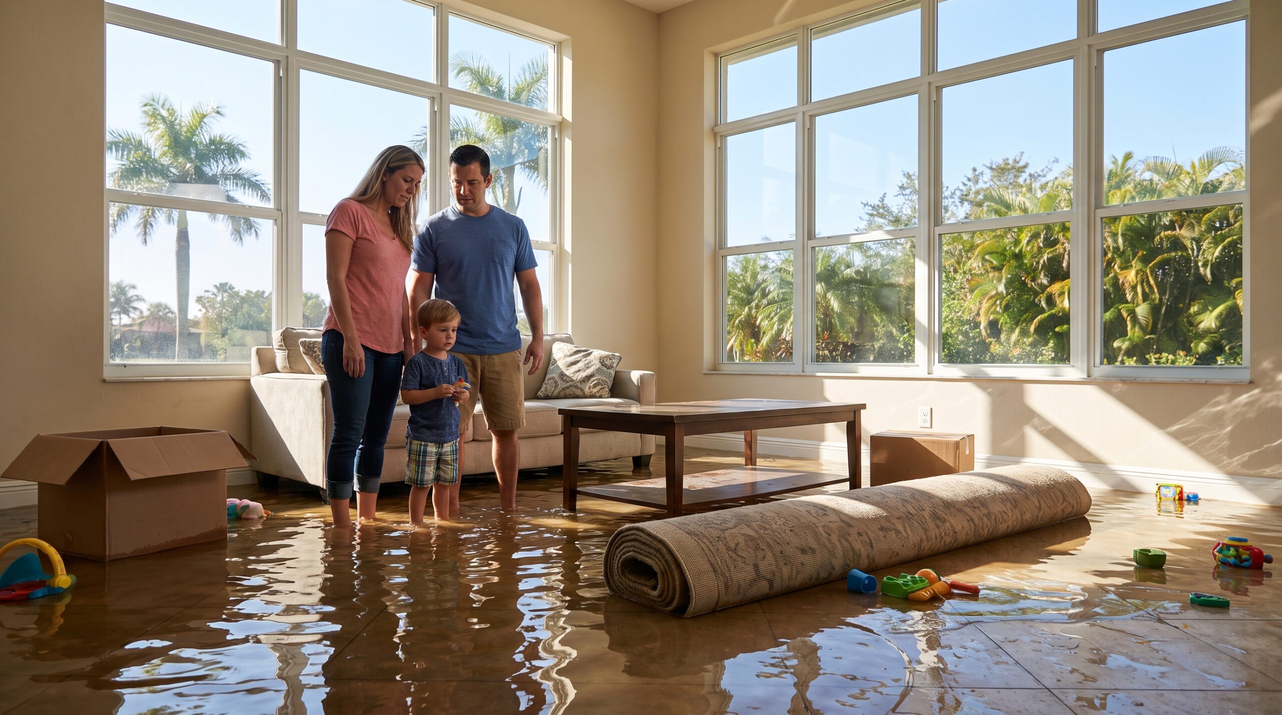 How much would 1 inch of flooding cost a 2500 sq ft homeowner?