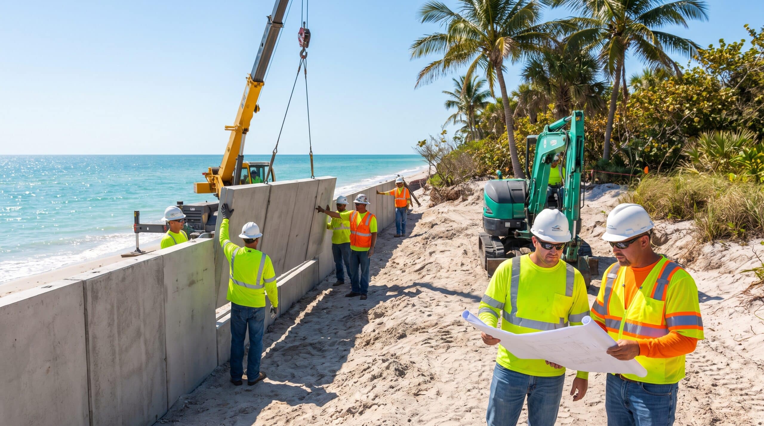 What is the cost to build a seawall in florida?