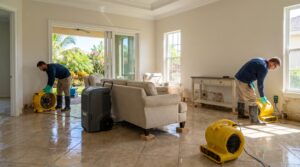Cost to repair 1-inch flooding in a 2500 sq ft florida home?