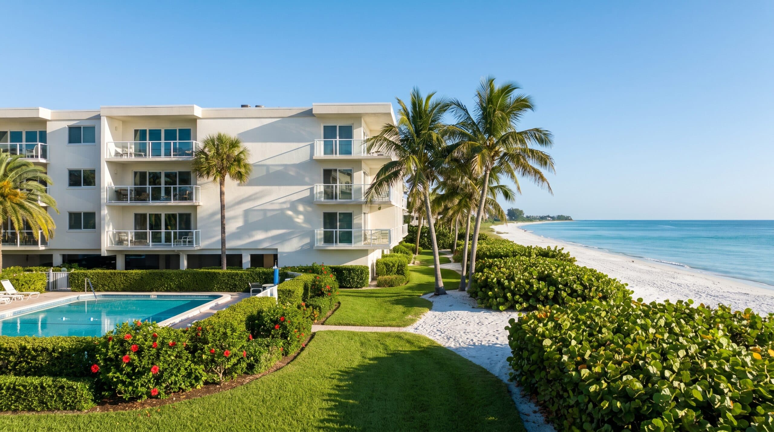 Longboat key condominium exterior illustrating second-home and vacation-home use