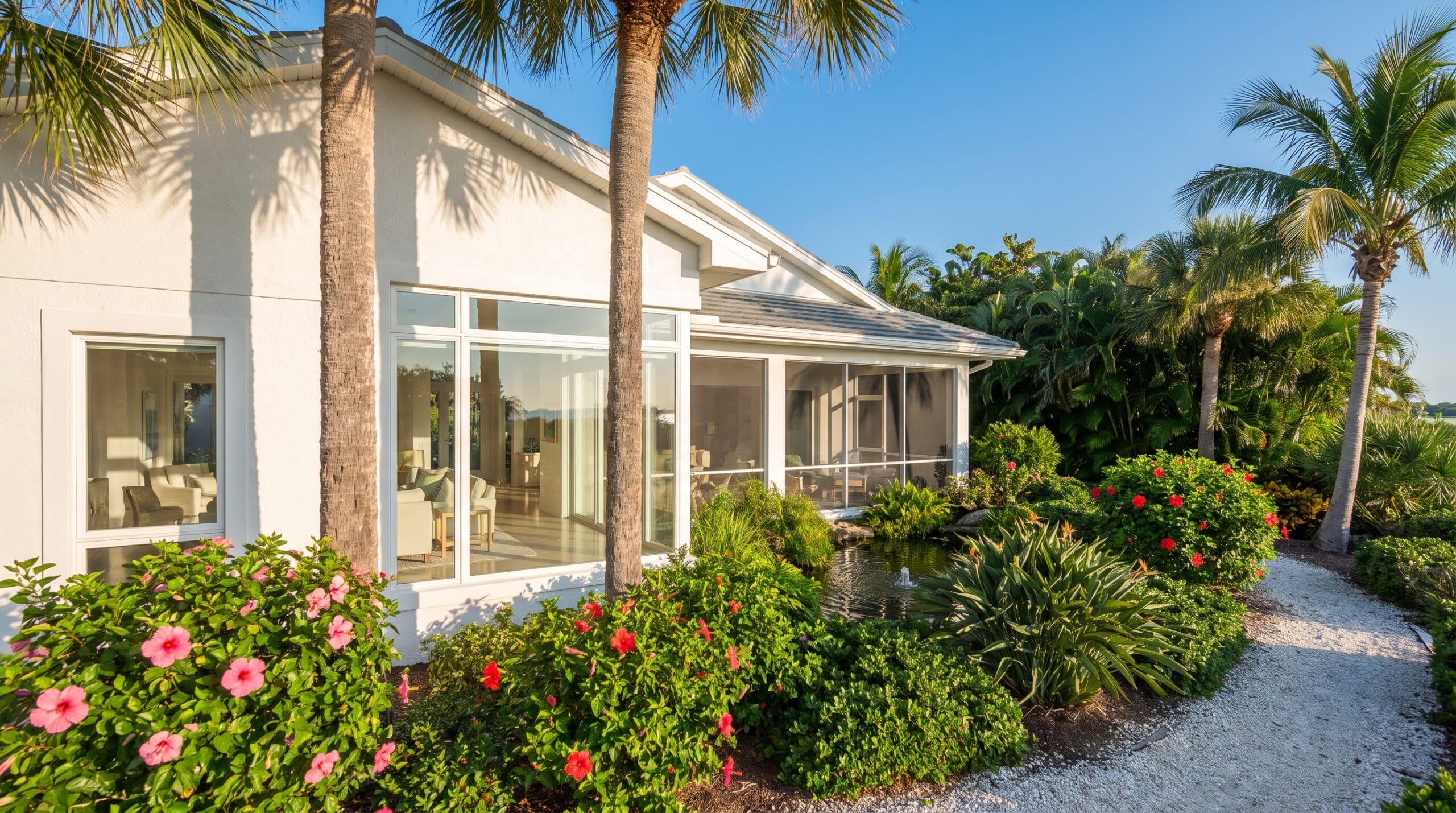 Sarasota florida home exterior illustrating remote video showing for an out-of-state buyer